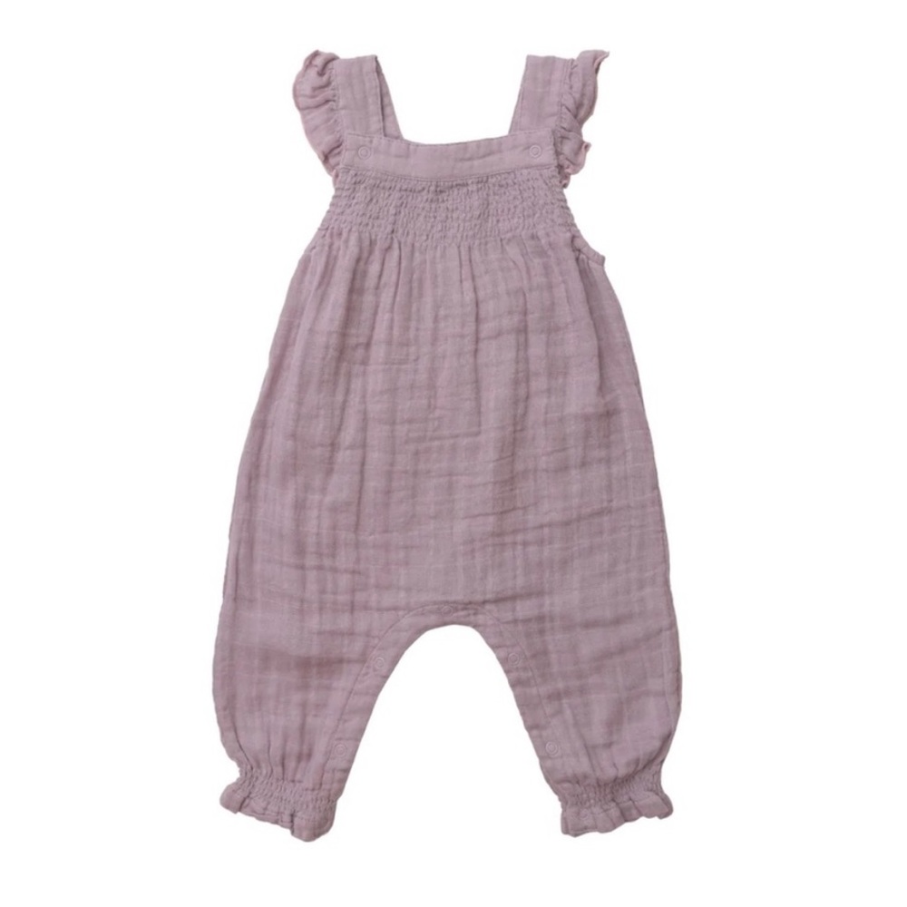 Angel Dear smocked coverall jumpsuit romper